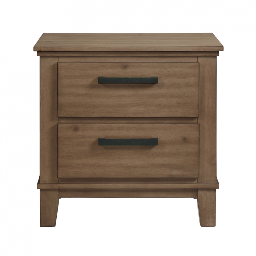 Jolene 2-Drawer Nightstand W/ Usb In Grey