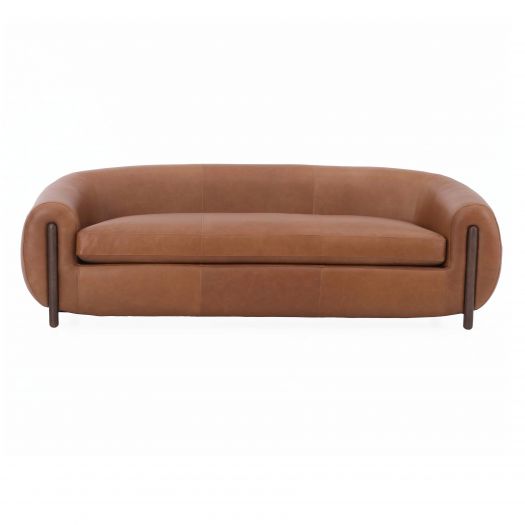 Grace Brown Leather Sofa (220Cm)