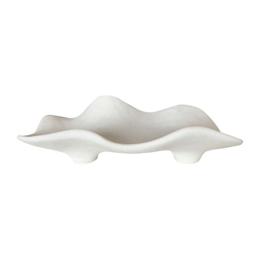 20 LEYLANI QUARTZ RESIN TRAY, WHITE