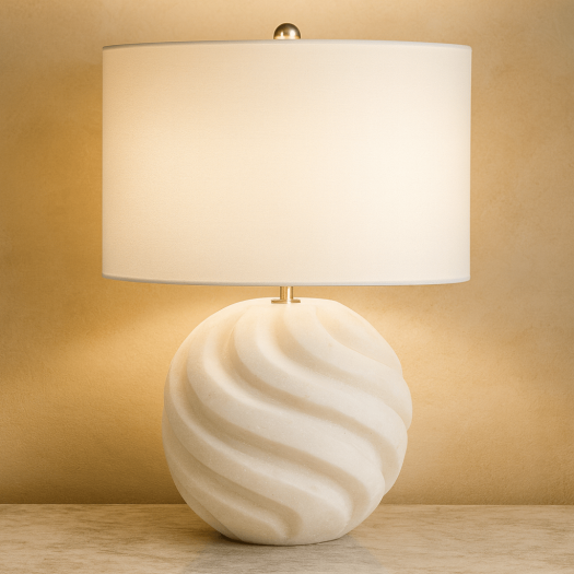 20 LINGLE QUARTZ RESIN TABLE LAMP