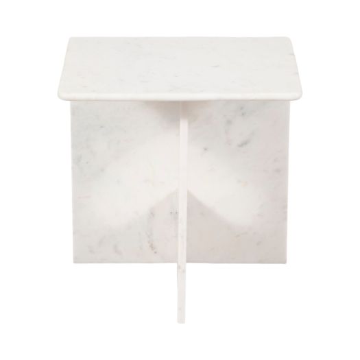 20 Marble Accent Table, White