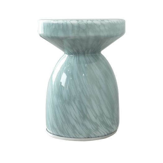 20 Mendoza Small Art Glass Table, Teal
