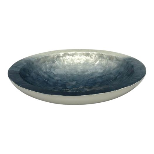 20 Ombre Capiz Bowl, Ivory/ Blue