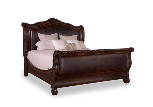 Valencia Queen Upholstered Sleigh Bed