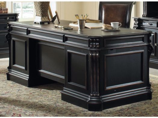 Telluride 76'' Executive Desk w/Wood Panels