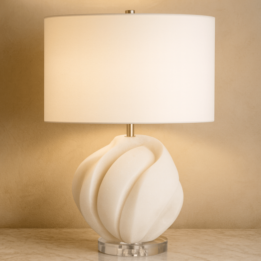 21 GOSHEN QUARTZ RESIN TABLE LAMP