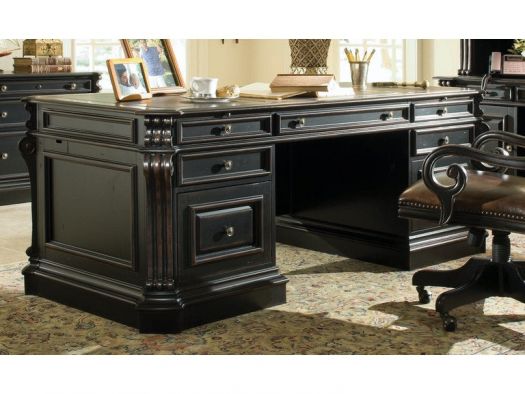 Telluride 76'' Executive Desk w/Wood Panels