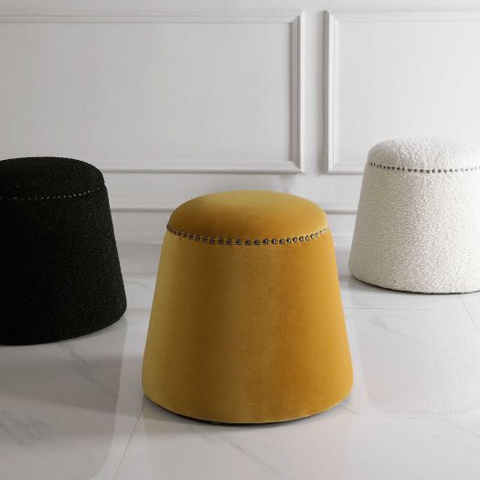 Gumdrop Ottoman, Mustard