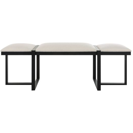 Triple Cloud Modern Upholstered Bench