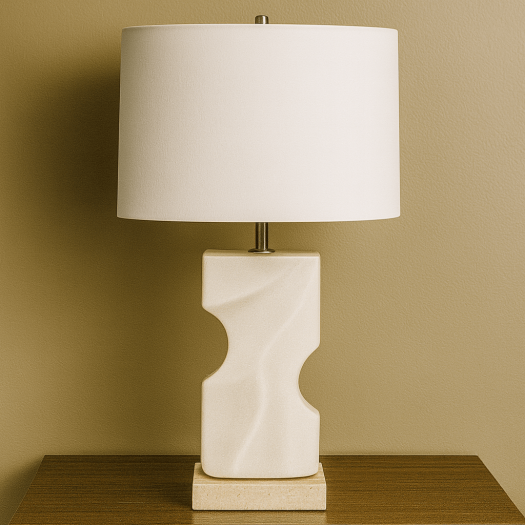 25 LARAMIE QUARTZ RESIN TABLE LAMP