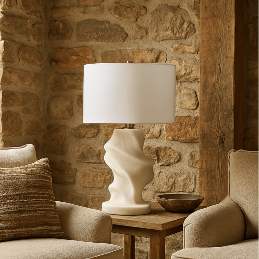 25 MARBLETUN QUARTZ RESIN TABLE LAMP