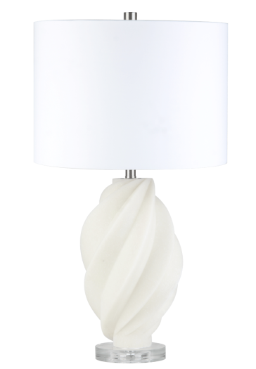 MILLS QUARTZ RESIN TABLE LAMP