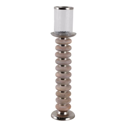 25 Vinita Large Wood Candle Holder