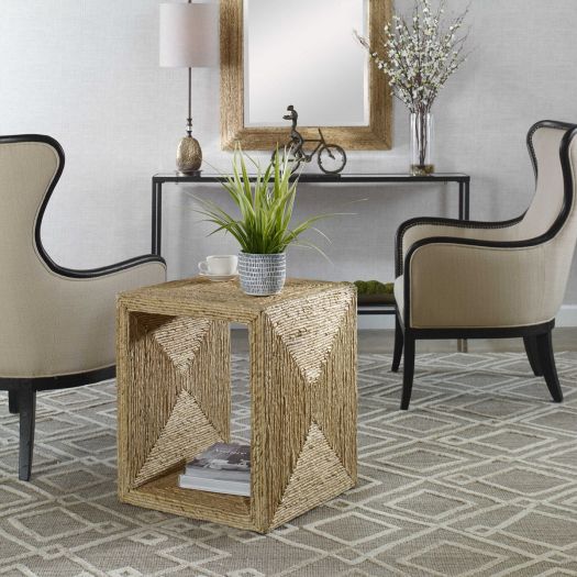 Uttermost Rora Coastal Woven Side Table