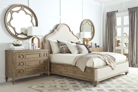 Architrave Queen Upholstered Panel Bed