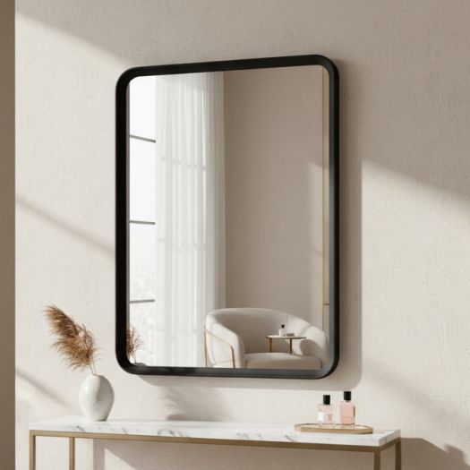 28 RECTANGULAR MIRROR, BLACK