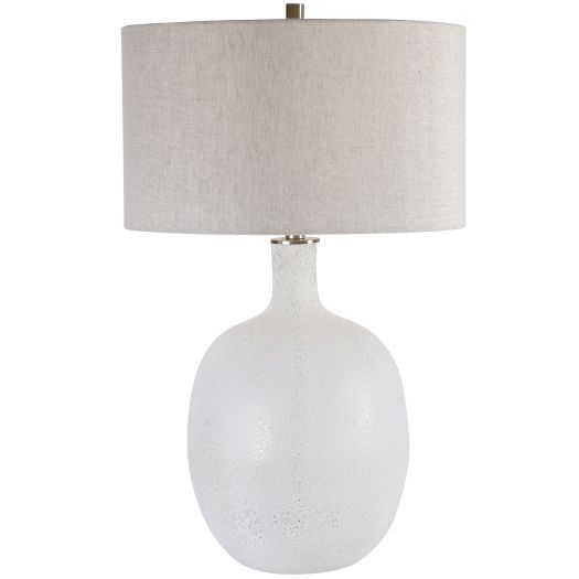 Whiteout Mottled Glass Table Lamp