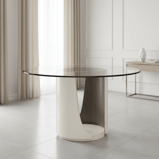 289 - Blanc - Round 54 Inch Glass Top