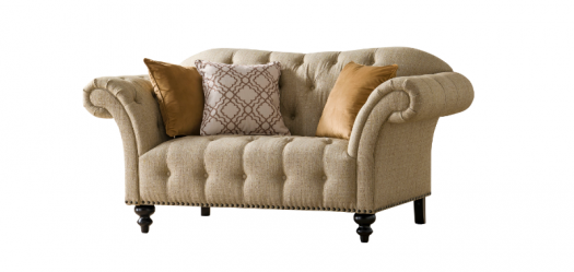 Classic Beige 2 Seater Loveseat