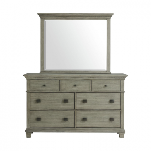 Crawford Dresser & Mirror Set Grey