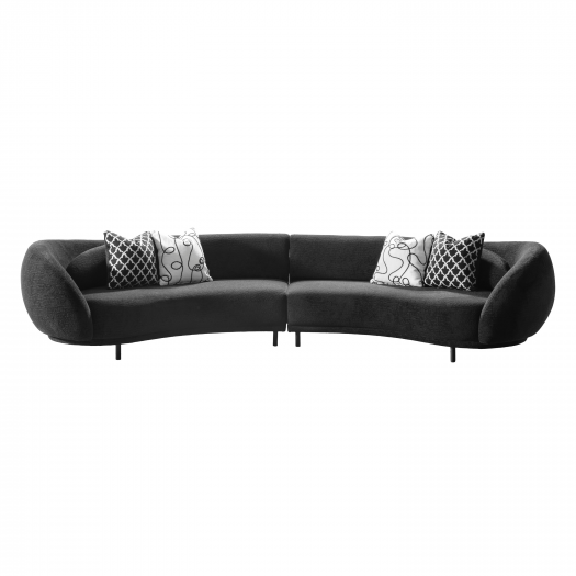 Lush Lounge Black Sectional