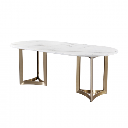 Alexa Oval Marble Dining Table