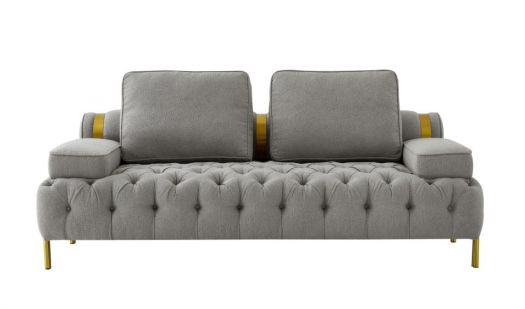 Tufting Grey 2 Seater Loveseat