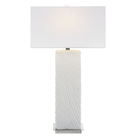 Pillar White Marble Table Lamp