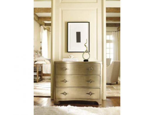 Sanctuary Three-Drawer Shaped Front Gold Chest