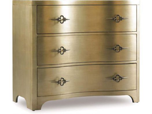 Sanctuary Three-Drawer Shaped Front Gold Chest