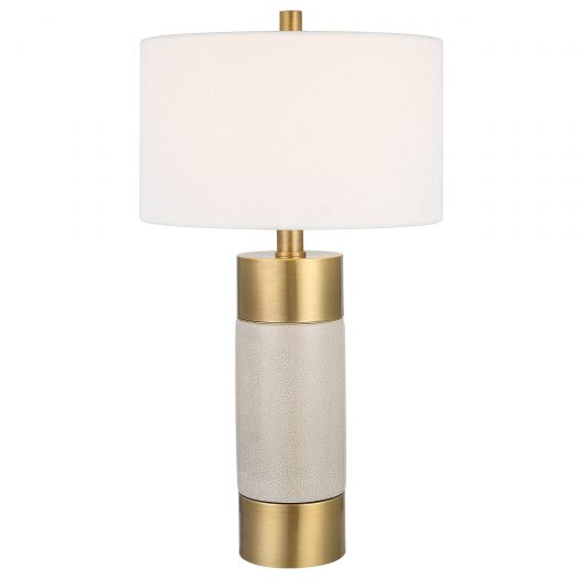 Uttermost Adelia Ivory & Brass Table Lamp