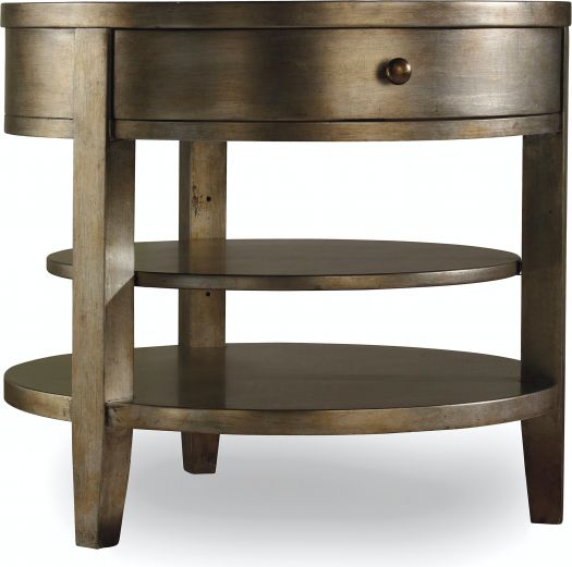 Sanctuary One-Drawer Round Lamp Table - Visage