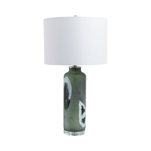 30x16 Artful Glass Table Lamp, Green
