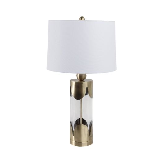 30x16 Scallop Border Lamp, Gold