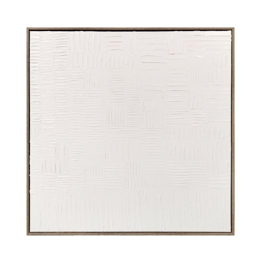 30x30 Glossy Lines Wall Art, White