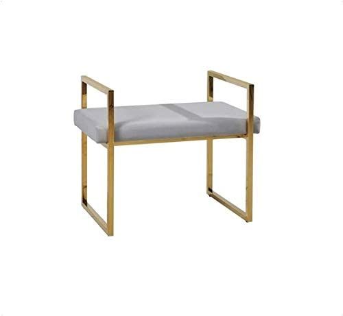 Vanity Bench, Gold/Gray