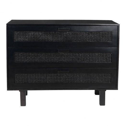 Ashton 3 Drawer Chest Black