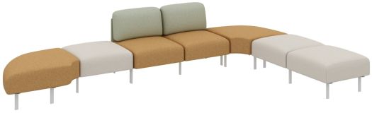 Sofa Set with Fabric Solid
