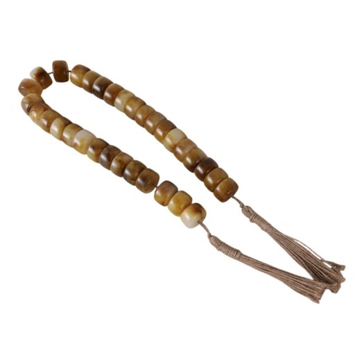 38 CYLINDER 1 RESIN BEADED GARLAND, BROWN