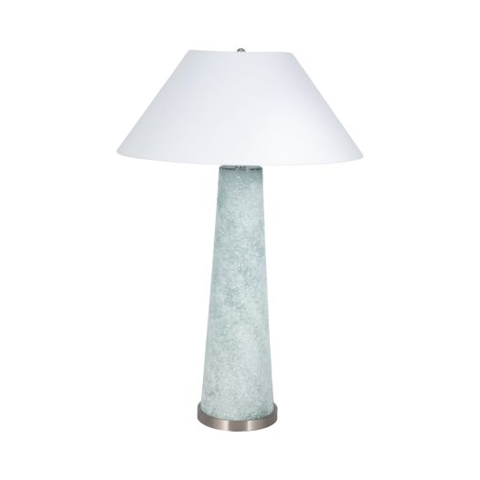 38 Frosted Glass Table Lamp, Blue