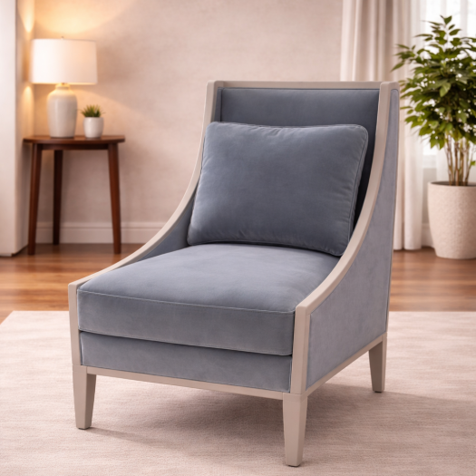 Harper Vintage Blue Accent Chair