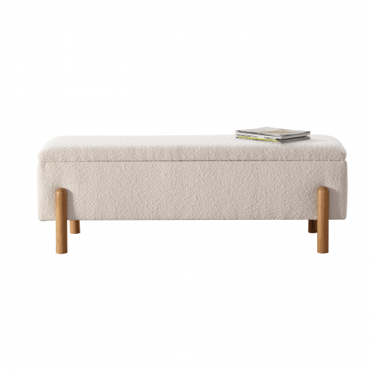 Cozy Haven Cream Bench (W140cm)