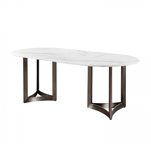 Alexa Oval Marble Dining Table