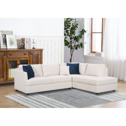 Blue Pearl Cream Sectional CRN