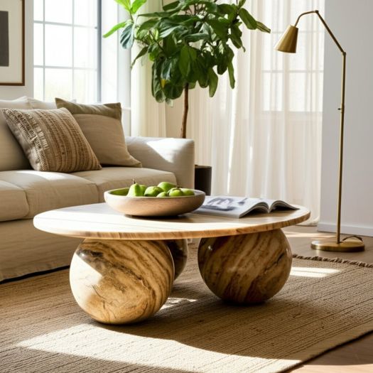 40 Laszlo Marble Sphere Coffee Table