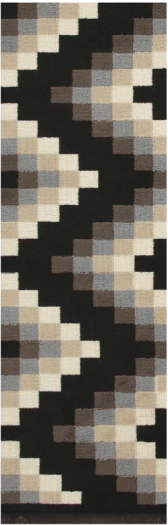 Roots Ferrera ZigZag Dark Brown Rug