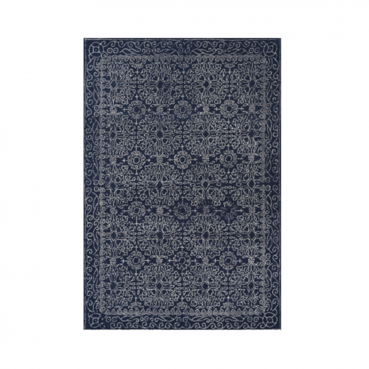 Ruda blue and White Rug