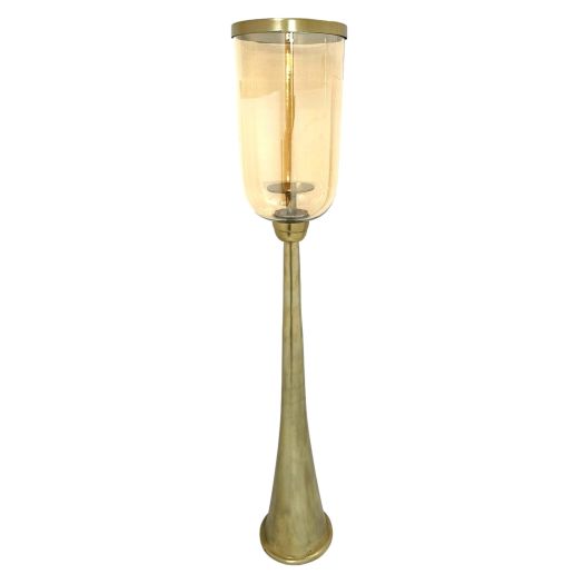 43 Illum Large Gold Glass Candle Hurricane