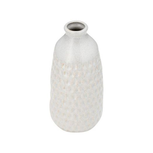 CER, 9" DIMPLED VASE, OATMEAL