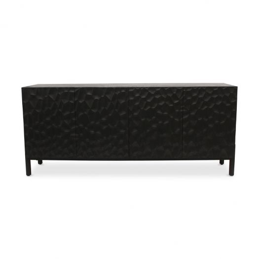 Misaki Oak Sideboard Black